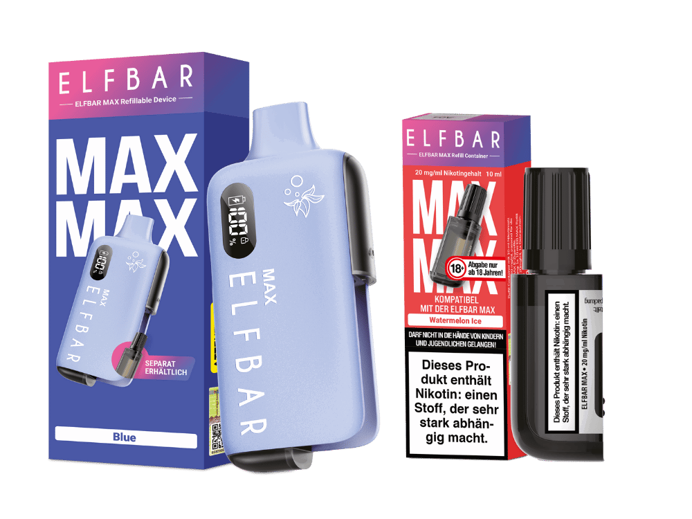 Elfbar Max Set inkl. Liquid Pod - Blue - Watermelon Ice