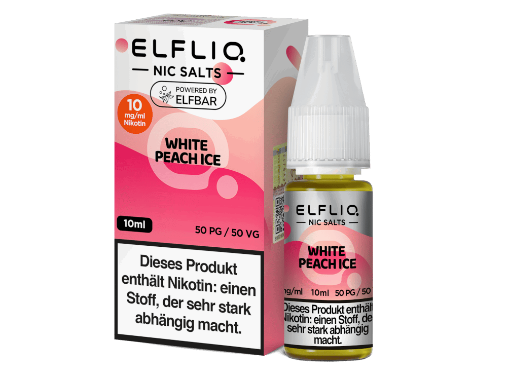 ELFLIQ - White Peach Ice - Nikotinsalz Liquid