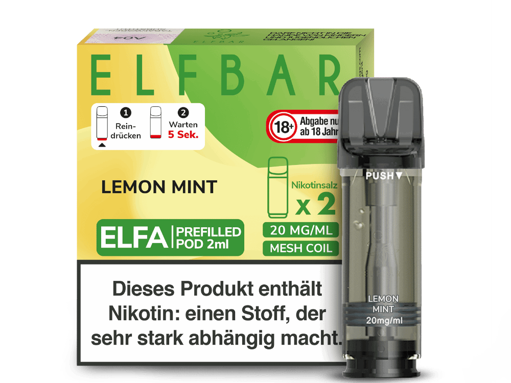 Elfbar Elfa Pod 20 mg/ml - Prefilled - Lemon Mint