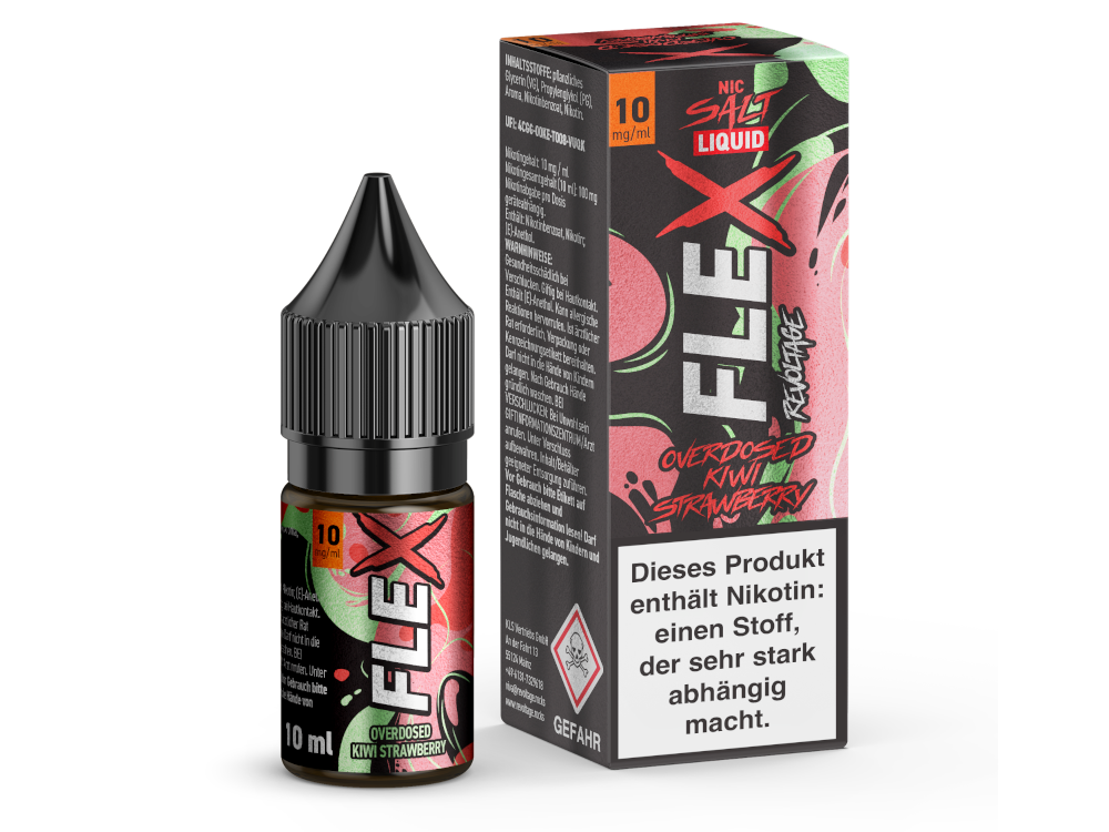 Revoltage - FLEX Nikotinsalz Liquid - Kiwi Strawberry - 10 mg/ml