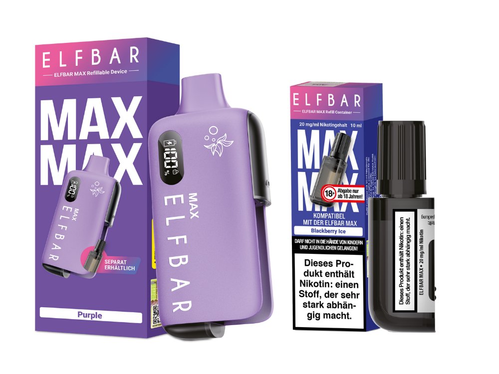 Elfbar Max Set inkl. Liquid Pod - Purple - Blackberry Ice