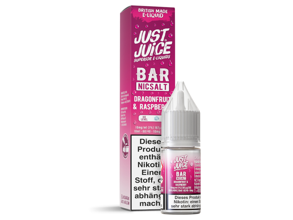 Just Juice - Bar - Nikotinsalz Liquid - Dragonfruit & Raspberry - 10 mg/ml