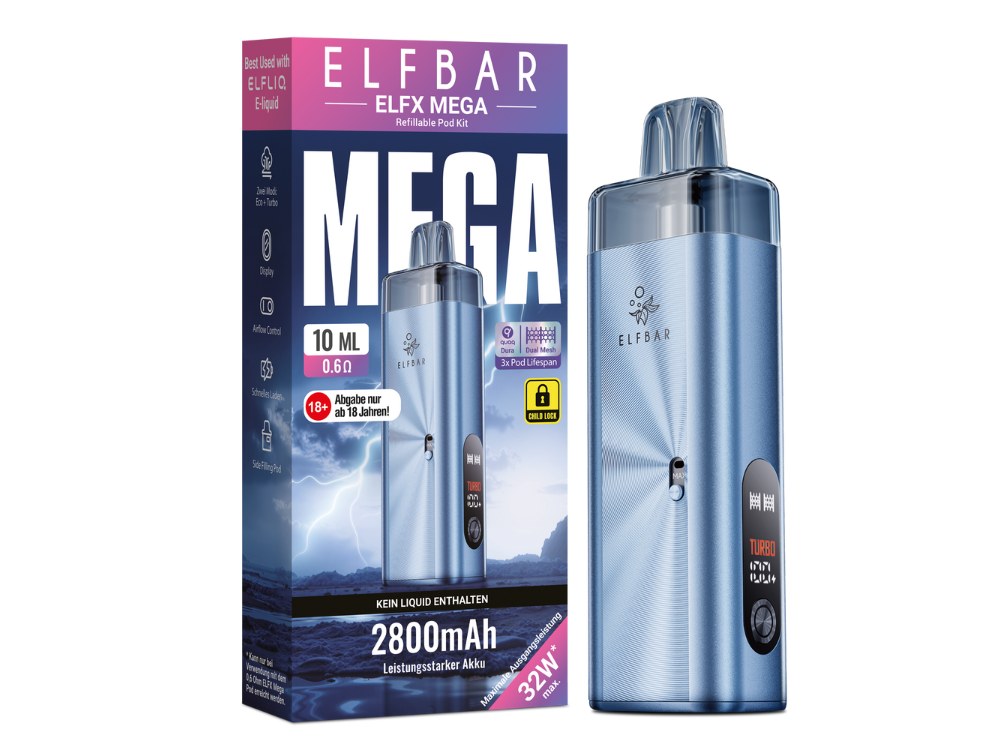 Elfbar ELFX Mega Set Cyan Elfbar ELFX Mega Set Cyan