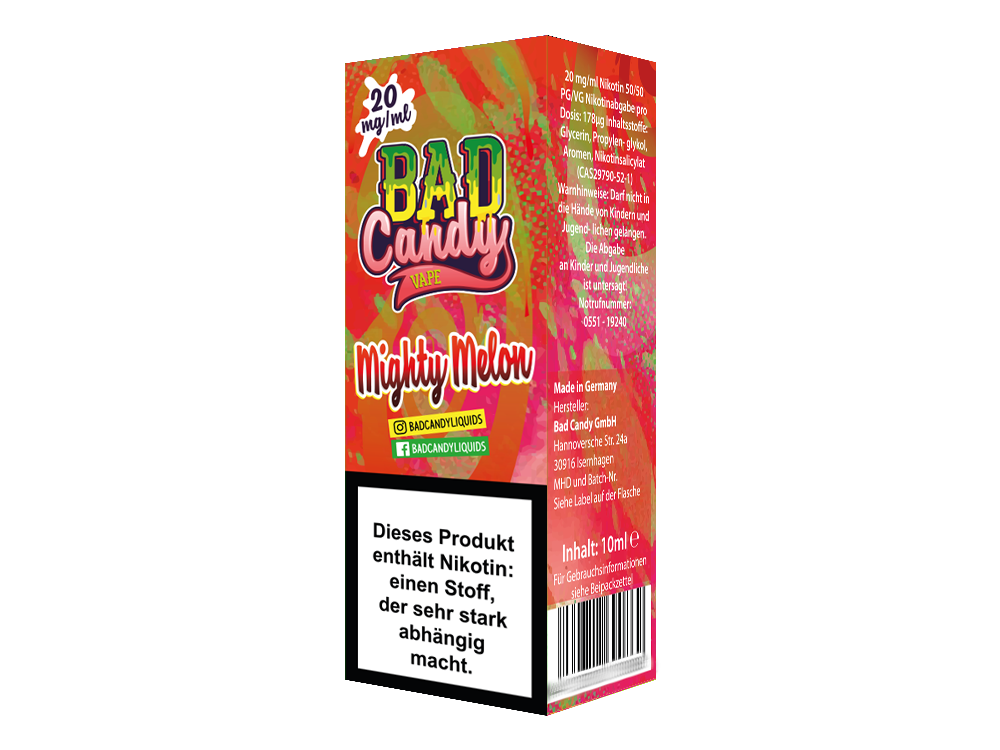 Bad Candy Liquids - Mighty Melon - Nikotinsalz Liquid - 20 mg/ml