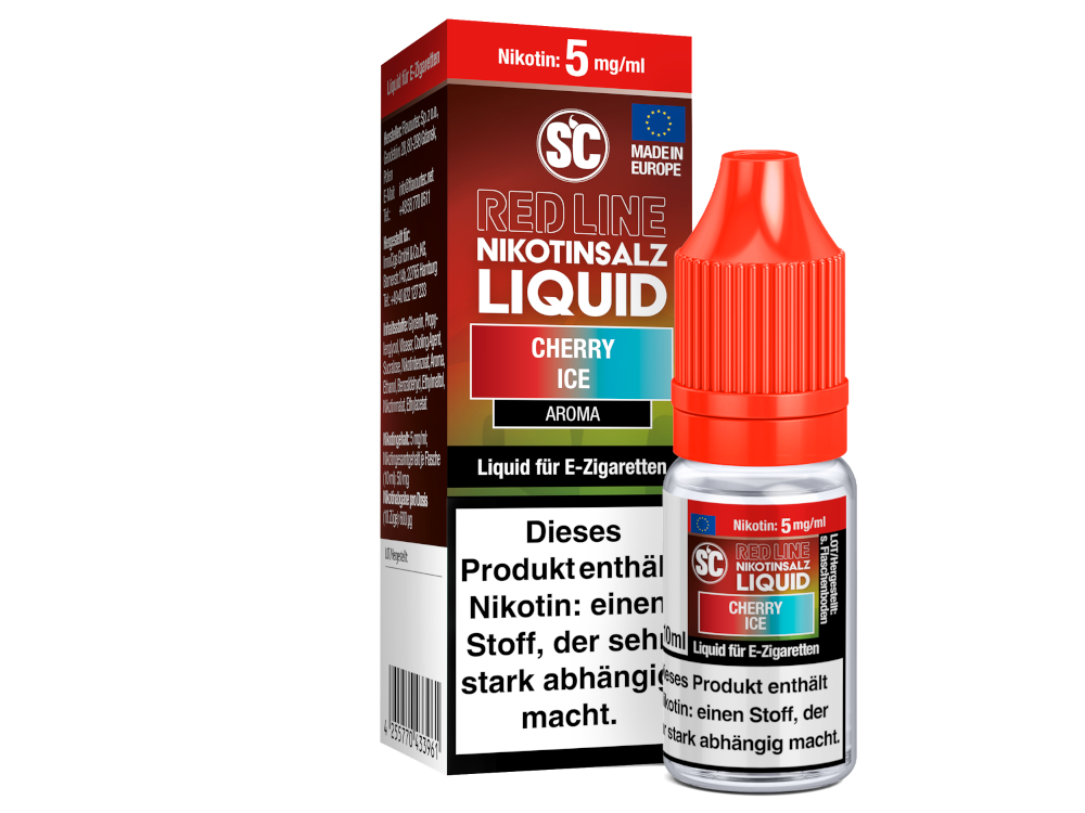 SC - Red Line - Cherry Ice - Nikotinsalz Liquid - 5 mg/ml