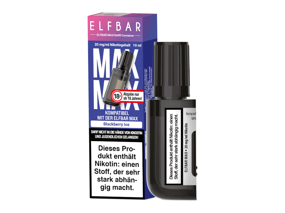 Elfbar - Max Refill Container - Prefilled - Blackberry Ice - 20 mg/ml