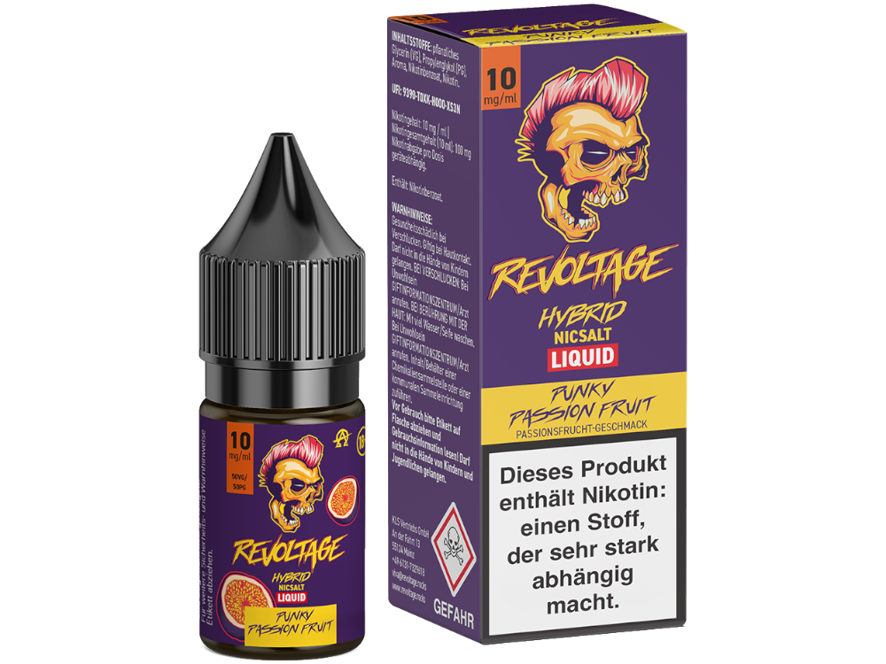 Revoltage - Hybrid Nikotinsalz Liquid - Punky Passion Fruit - 10 mg/ml
