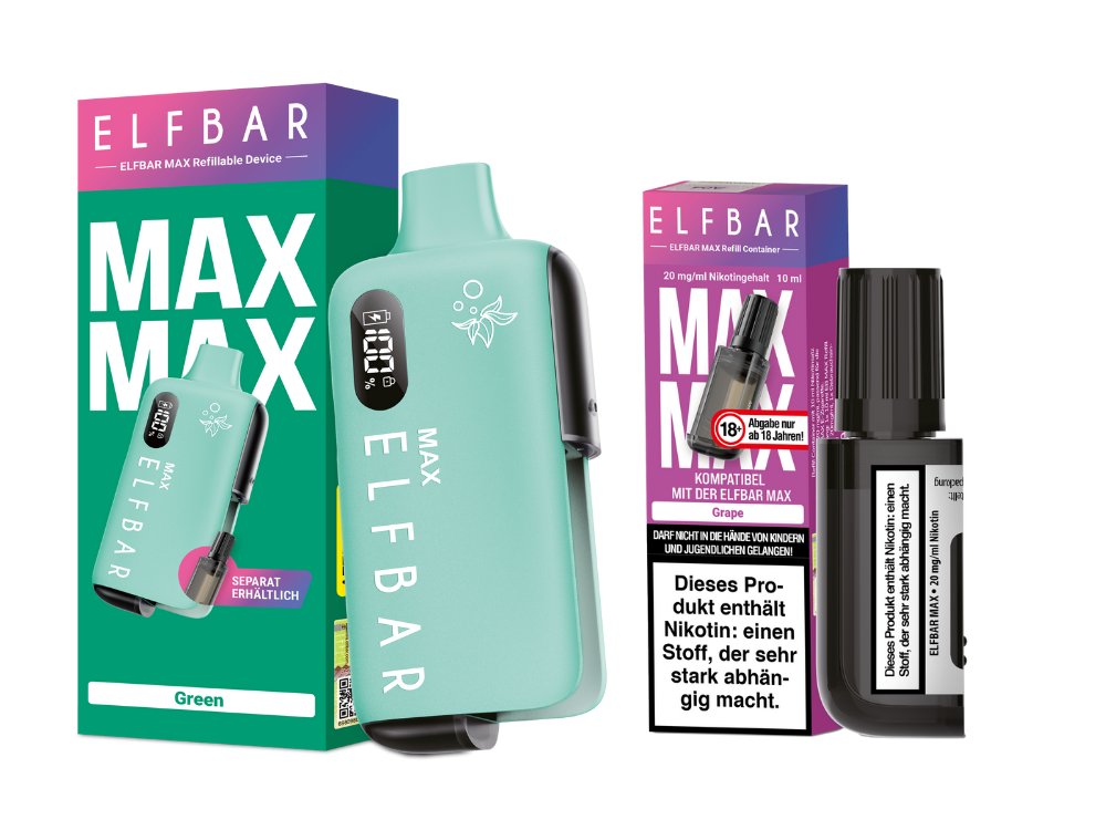 Elfbar Max Set inkl. Liquid Pod - Green - Grape