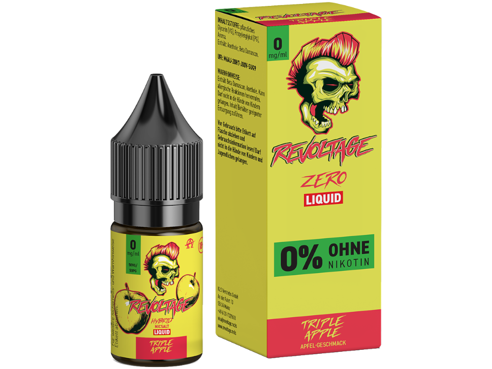 Revoltage - Hybrid Nikotinsalz Liquid - Tripple Apple - 0 mg/ml