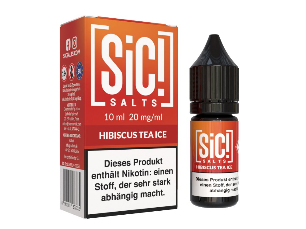 SiC! Salts - Nikotinsalz Liquid - Hibiscus Tea Ice - 20 mg/ml