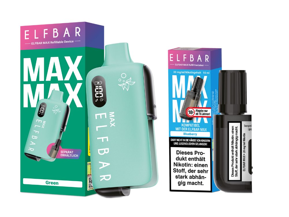 Elfbar Max Set inkl. Liquid Pod - Green - Blueberry