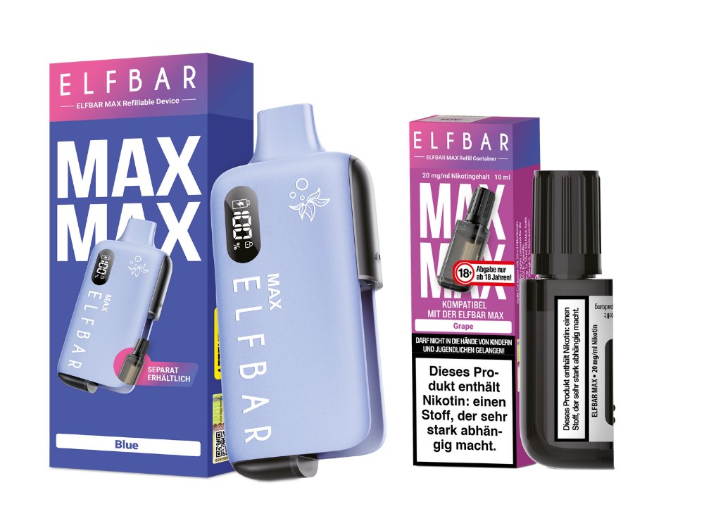 Elfbar Max Set inkl. Liquid Pod - Blue - Grape