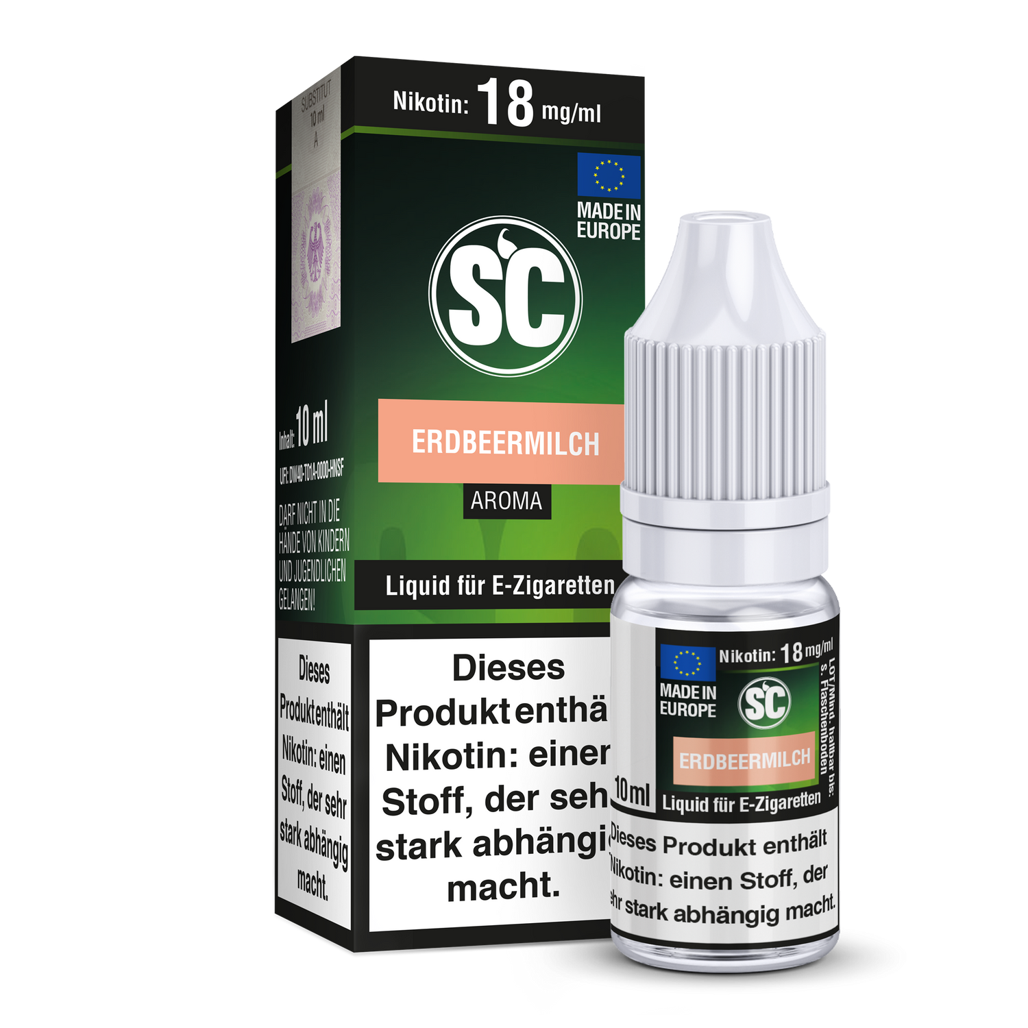 Erdbeermilch E-Zigaretten Liquid - 3 mg/ml