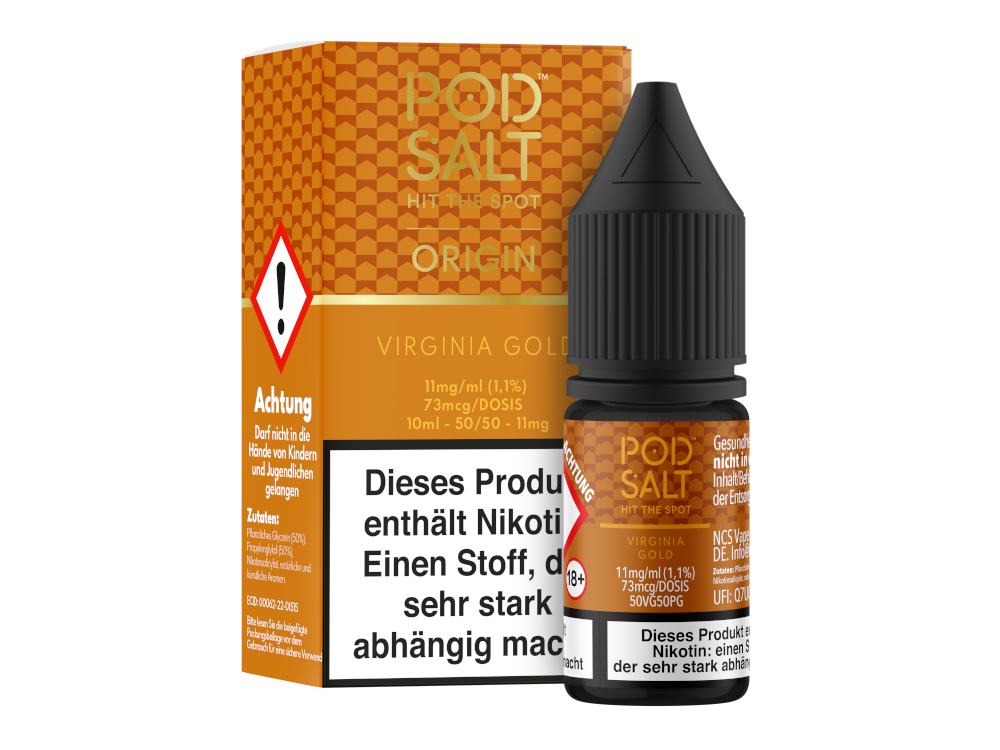 Pod Salt Origin - Virginia Gold - Nikotinsalz Liquid - 11 mg/ml