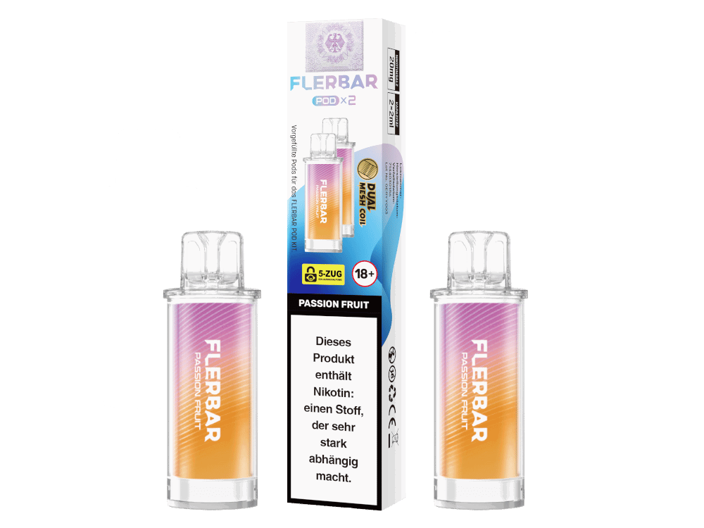 Flerbar - POD Passion Fruit 20 mg/ml (2 Stück pro Packung) 10er Packung
