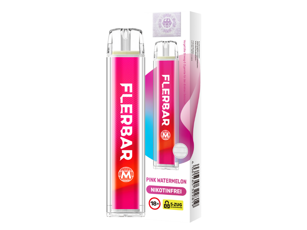 Flerbar - M Einweg E-Zigarette ohne Nikotin - Prefilled - Pink Watermelon - 0 mg/ml