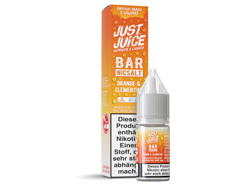 Just Juice - Bar - Nikotinsalz Liquid - Orange & Clementine - 20 mg/ml