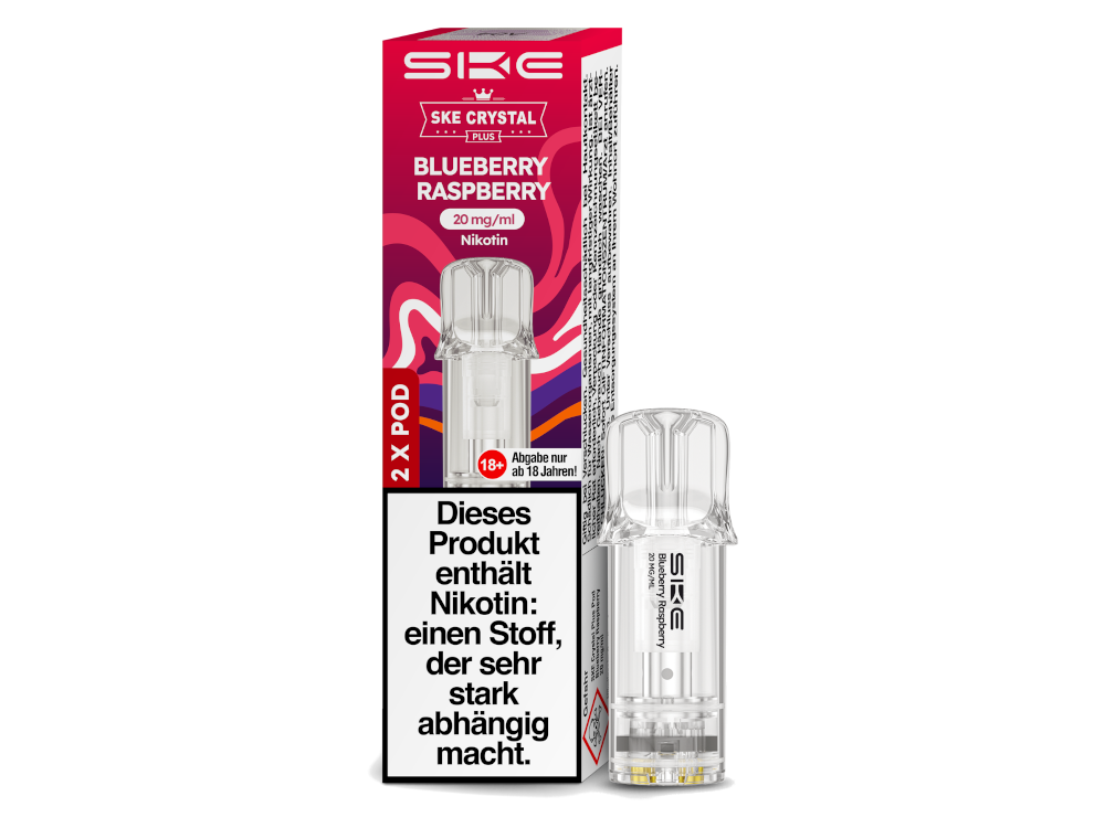 SKE - Crystal Plus Pod Blueberry Cherry Blackberry 20 mg/ml (2 Stück pro Packung)