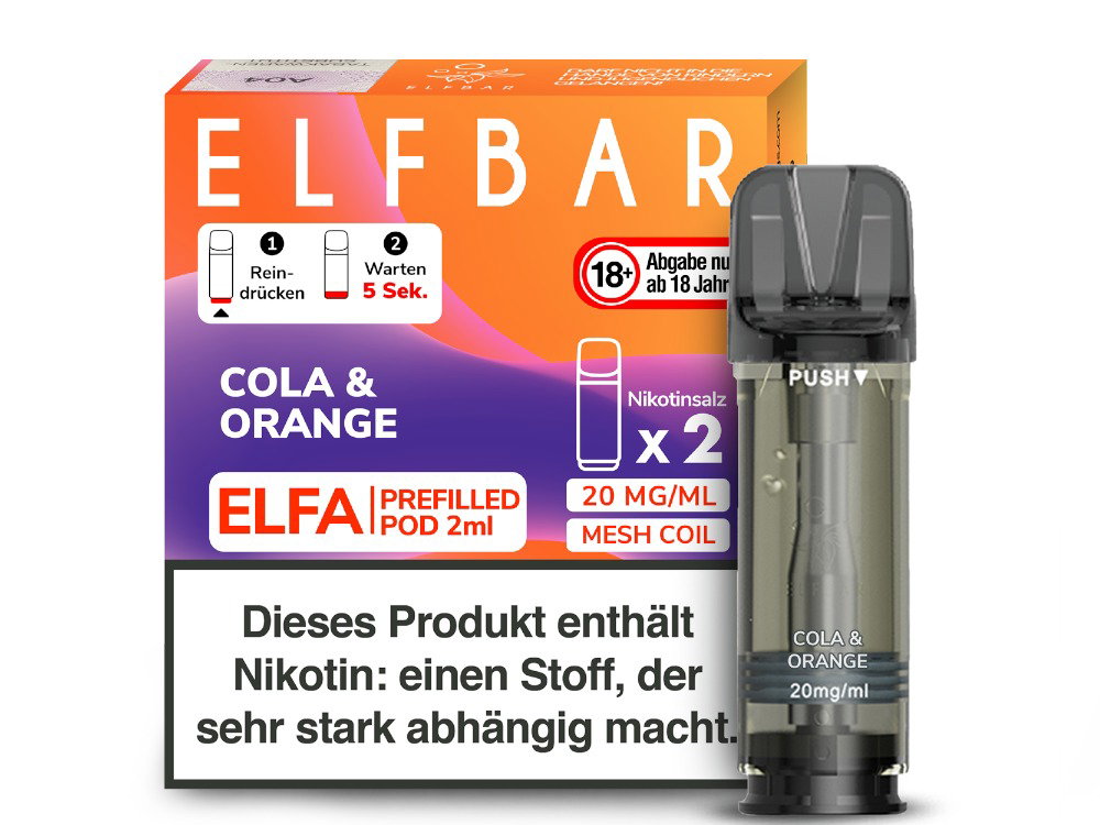 Elfbar Elfa Pod 20 mg/ml - Prefilled - Cola & Orange