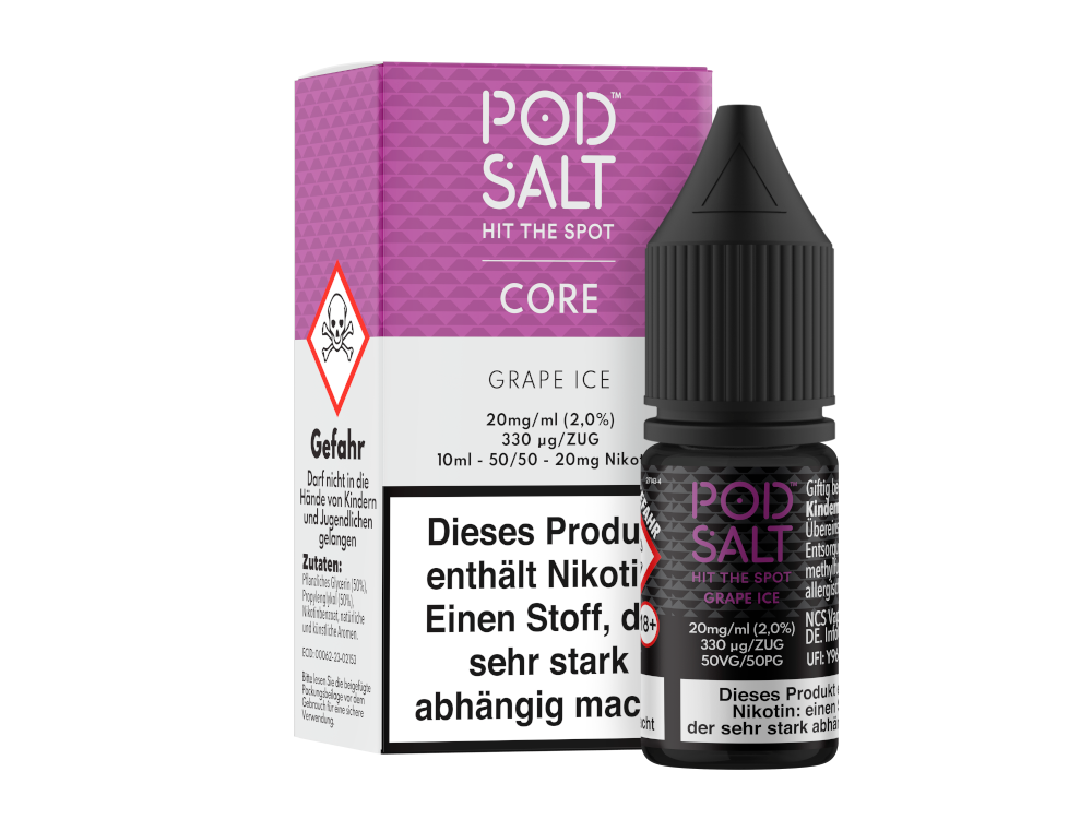 Pod Salt Core - Nikotinsalz Liquid - Grape Ice - 20 mg/ml