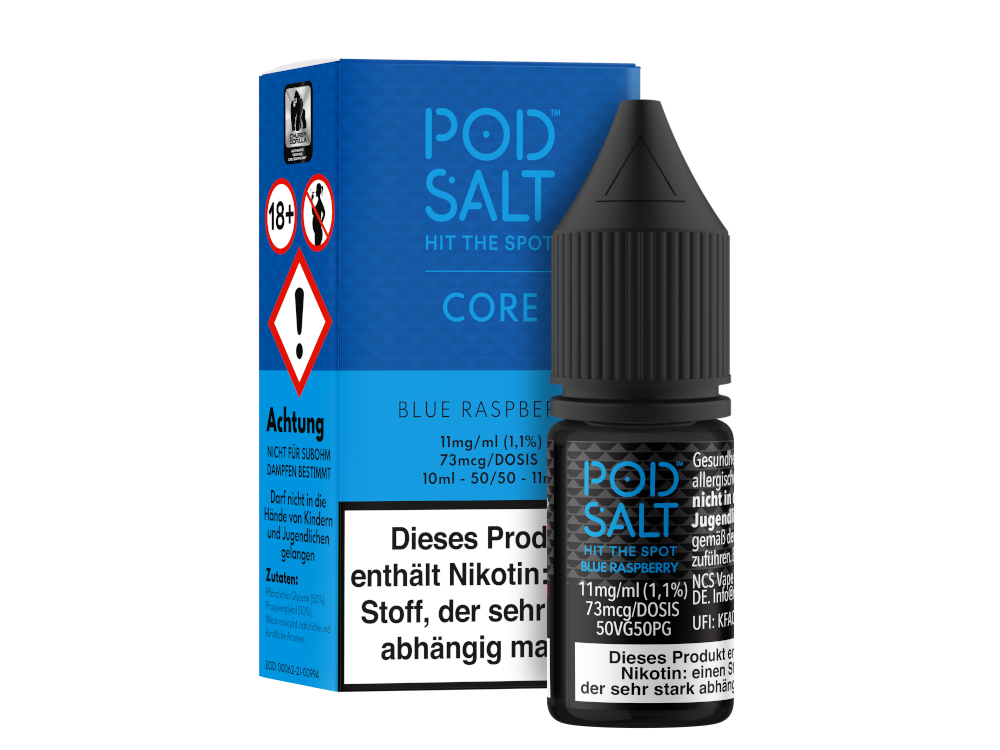 Pod Salt Core - Nikotinsalz Liquid - Blue Raspberry - 11 mg/ml