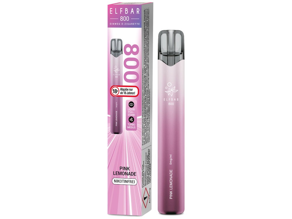 Elfbar 800 Einweg E-Zigarette - Prefilled - Pink Lemonade - 0 mg/ml