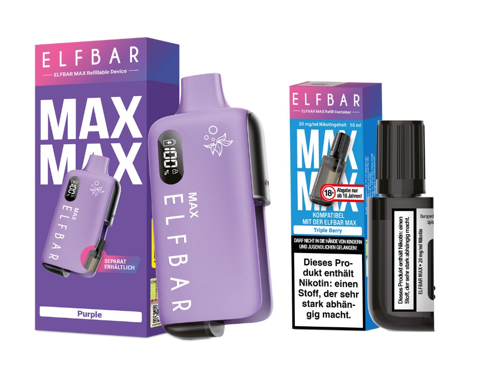 Elfbar Max Set inkl. Liquid Pod - Purple - Triple Berry