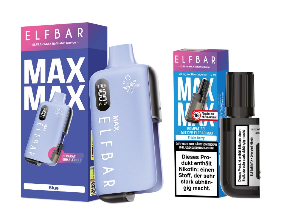 Elfbar Max Set inkl. Liquid Pod - Blue - Triple Berry