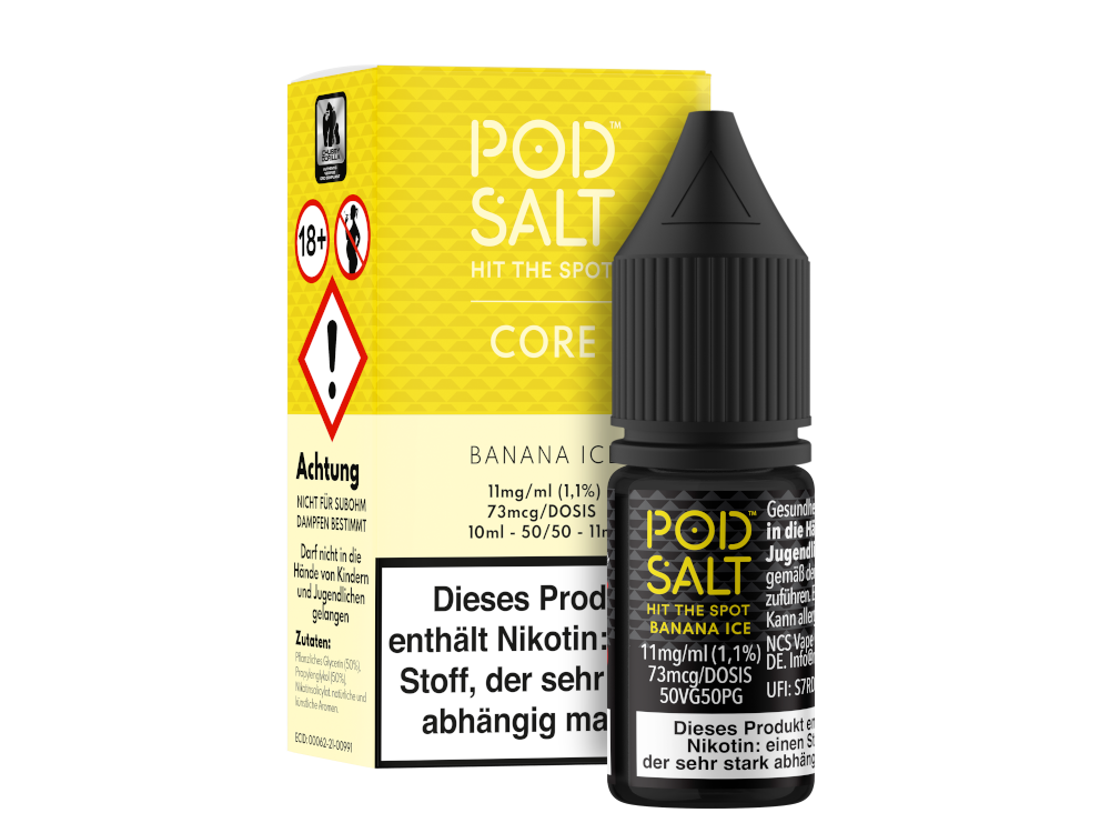 Pod Salt Core - Nikotinsalz Liquid - Banana Ice - 11 mg/ml
