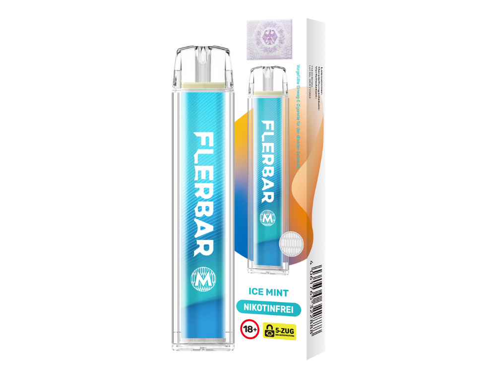 Flerbar - M Einweg E-Zigarette ohne Nikotin - Prefilled - Ice Mint - 0 mg/ml
