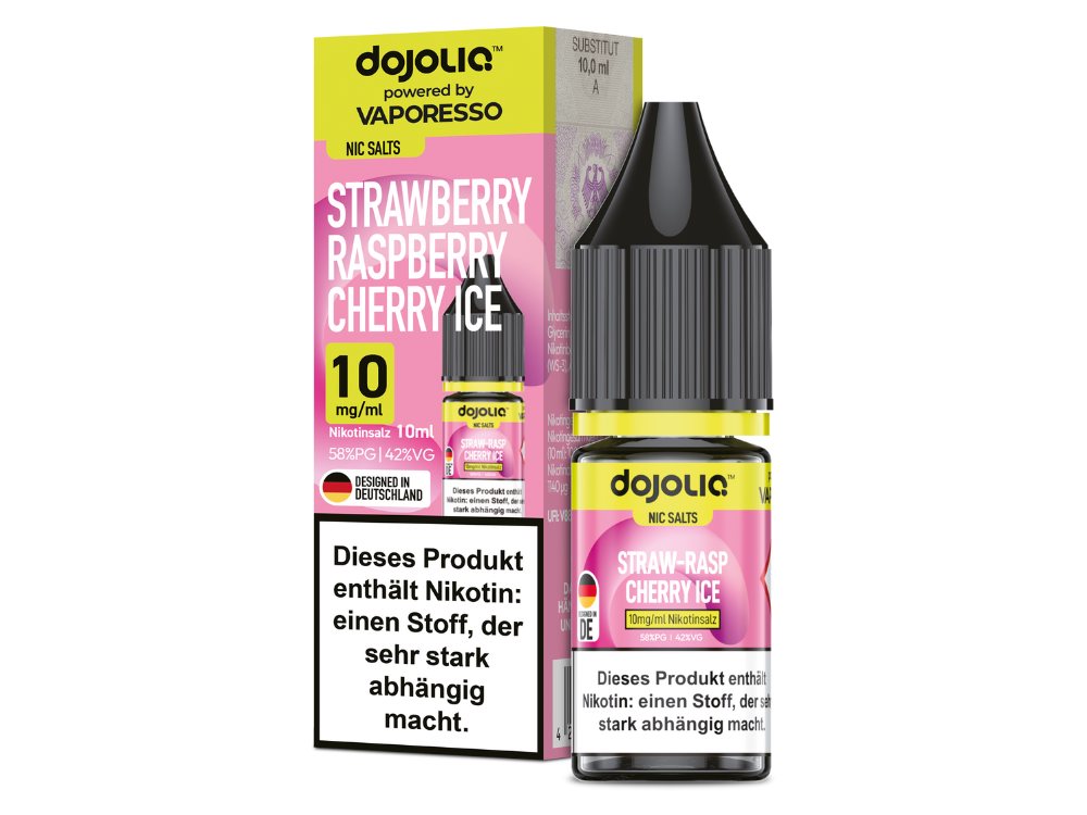 Dojoliq - Nikotinsalz Liquid  - Strawberry Raspberry Cherry Ice