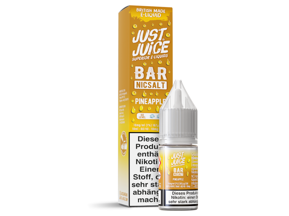 Just Juice - Bar - Nikotinsalz Liquid - Pineapple - 10 mg/ml