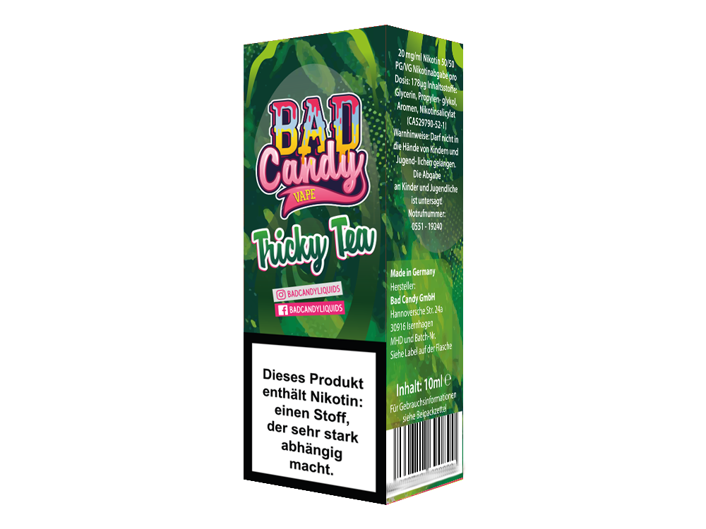 Bad Candy Liquids - Tricky Tea - Nikotinsalz Liquid - 20 mg/ml