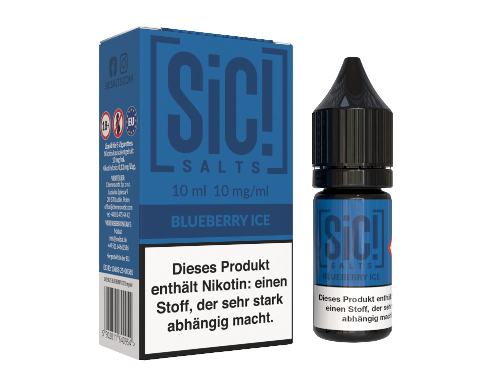 SiC! Salts - Blueberry Ice - Nikotinsalz Liquid 10 mg/ml