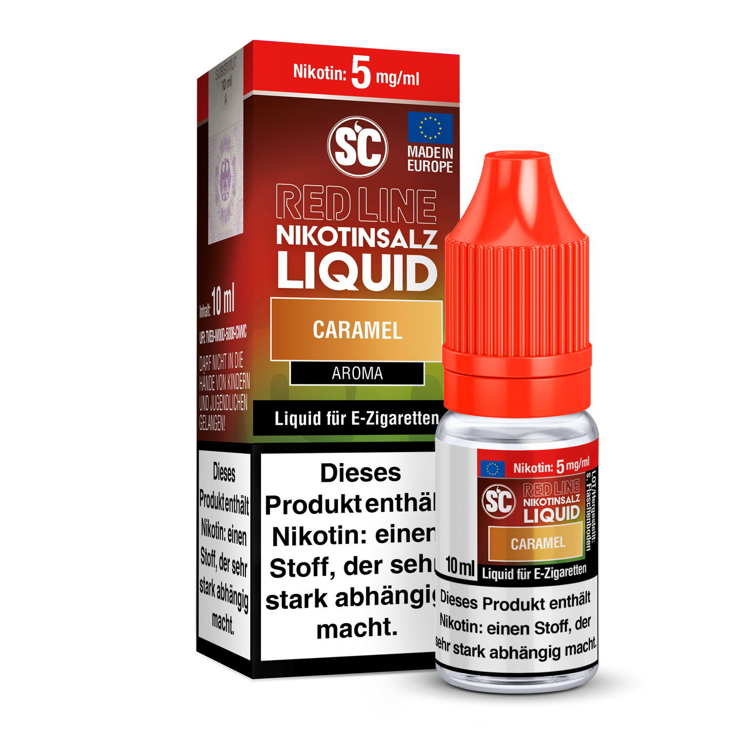 SC - Red Line - Caramel - Nikotinsalz Liquid - 5 mg/ml
