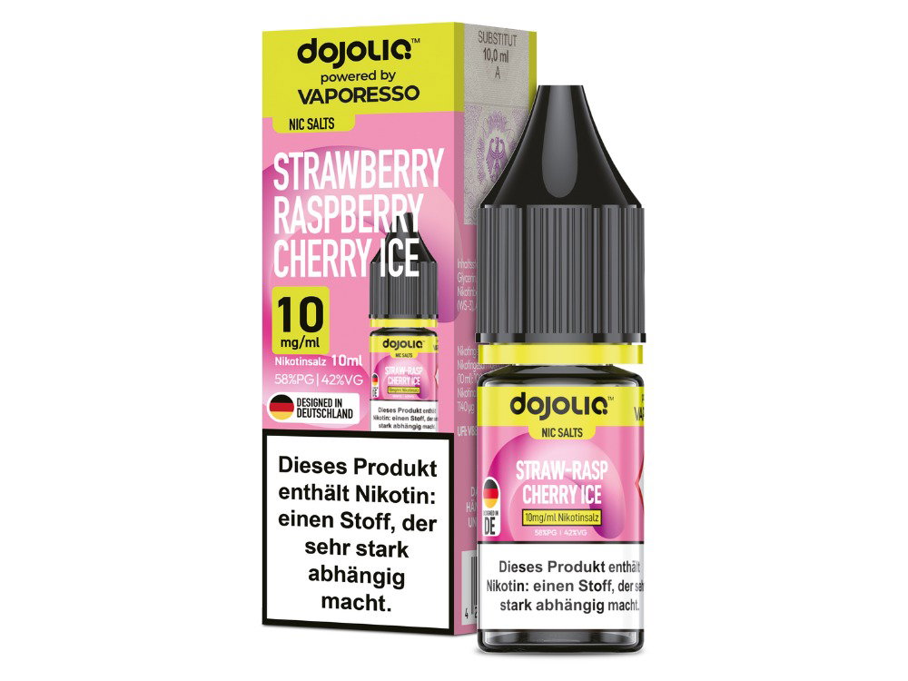 Vaporesso - Dojoliq - Nikotinsalz Liquid - Strawberry Raspberry Cherry Ice - 10 mg/ml