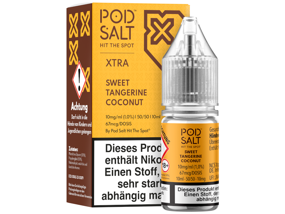 Pod Salt X - Nikotinsalz Liquid - Sweet Tangerine Coconut