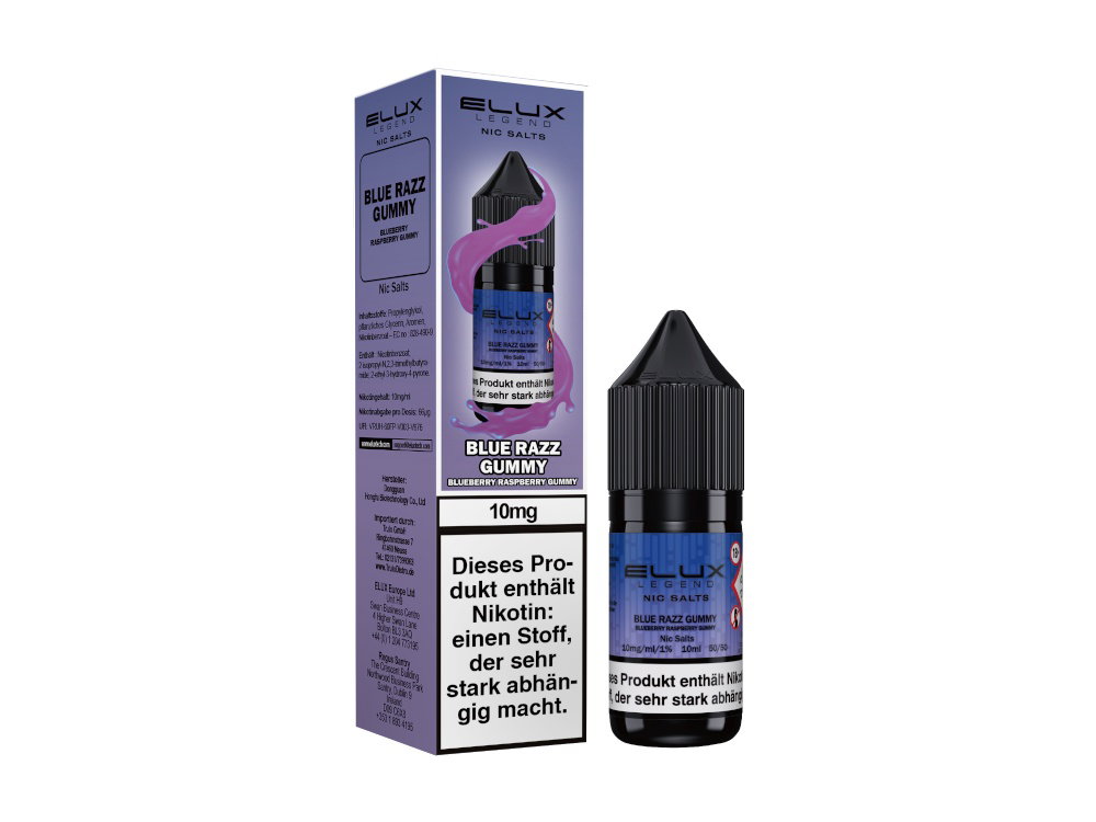 Elux - Nikotinsalz Liquid - Blue Razz Gummy - 10 mg/ml