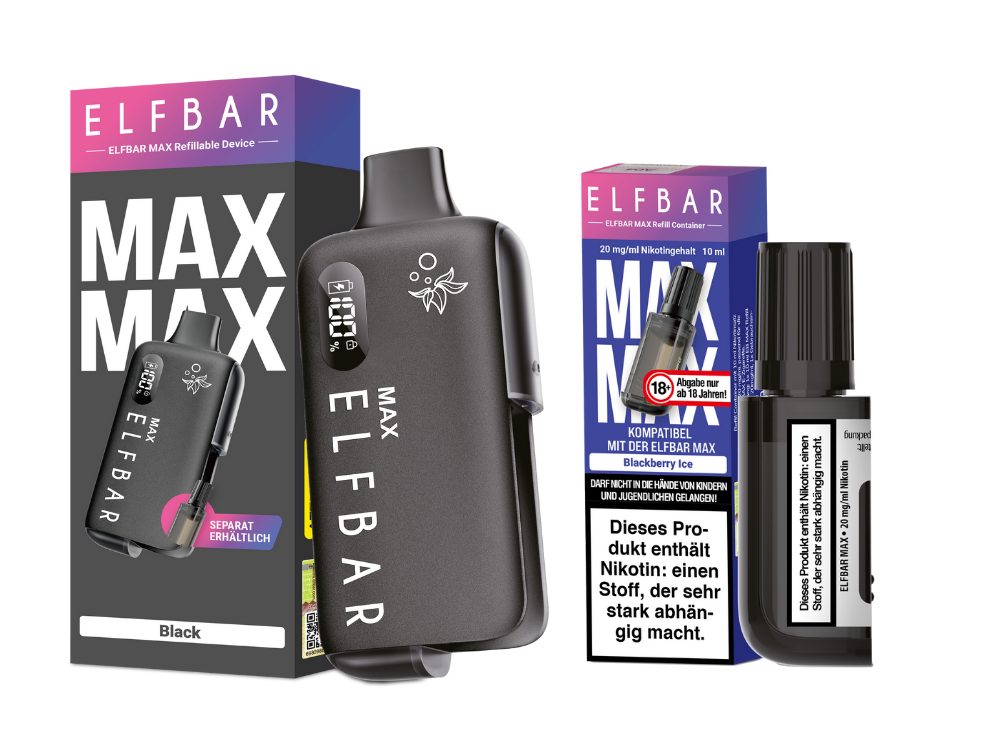 Elfbar Max Set inkl. Liquid Pod - black - Blackberry Ice