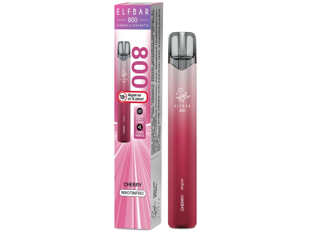 Elfbar 800 Einweg E-Zigarette - Prefilled - Cherry - 0 mg/ml