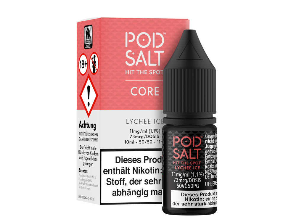 Pod Salt Core - Nikotinsalz Liquid - Lychee Ice - 11 mg/ml