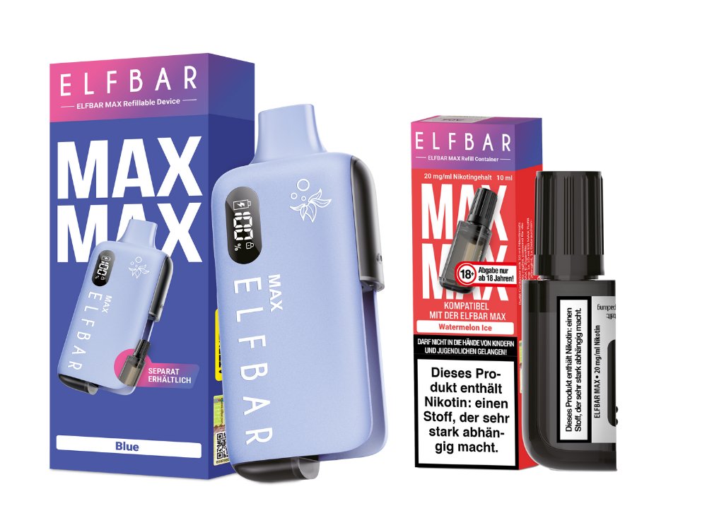 Elfbar Max Set inkl. Liquid Pod - Blue - Watermelon Ice