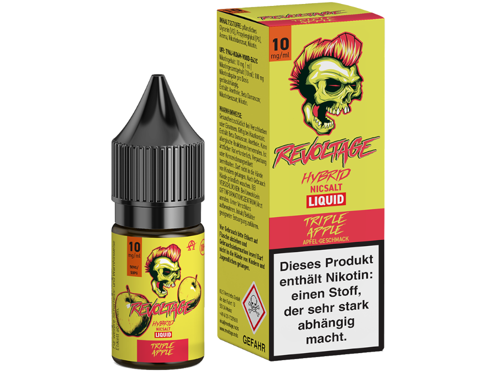 Revoltage - Hybrid Nikotinsalz Liquid - Tripple Apple - 10 mg/ml