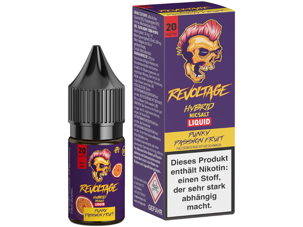 Revoltage - Hybrid Nikotinsalz Liquid - Punky Passion Fruit - 20 mg/ml