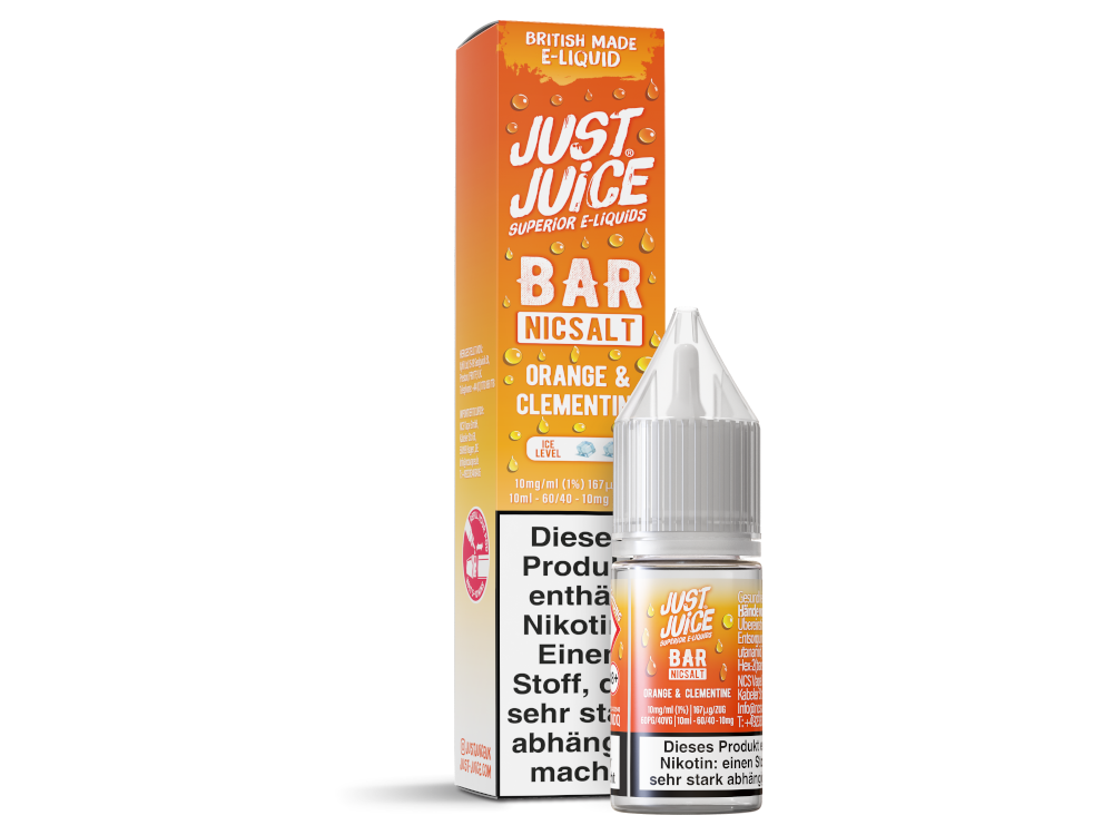 Just Juice - Bar - Nikotinsalz Liquid - Orange & Clementine - 10 mg/ml