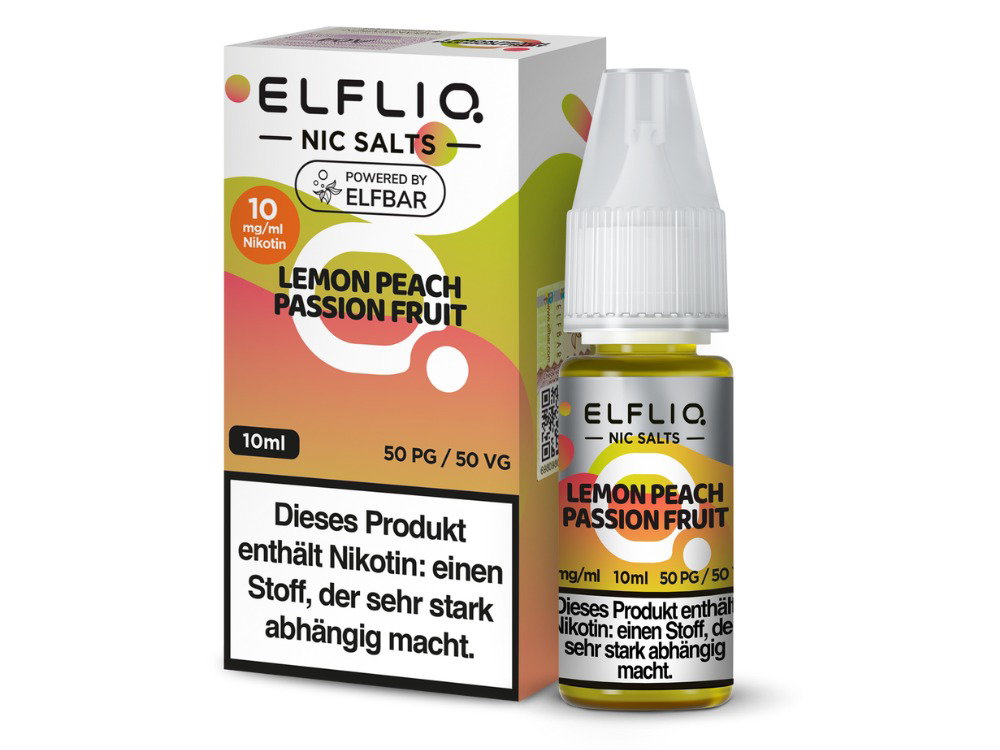 ELFLIQ - Lemon Peach Passion Fruit - Nikotinsalz Liquid - 10 mg/ml