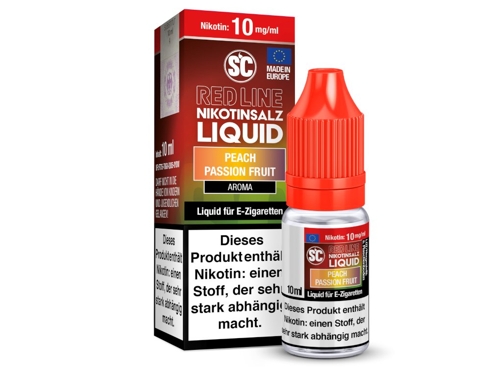 SC - Red Line - Peach Passion Fruit V2 - Nikotinsalz Liquid - 10 mg/ml