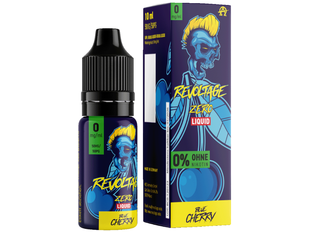 Revoltage - Tobacco Gold - Hybrid Nikotinsalz Liquid - Blue Cherry - 0 mg/ml