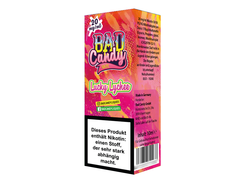 Bad Candy Liquids - Lucky Lychee - Nikotinsalz Liquid - 20 mg/ml