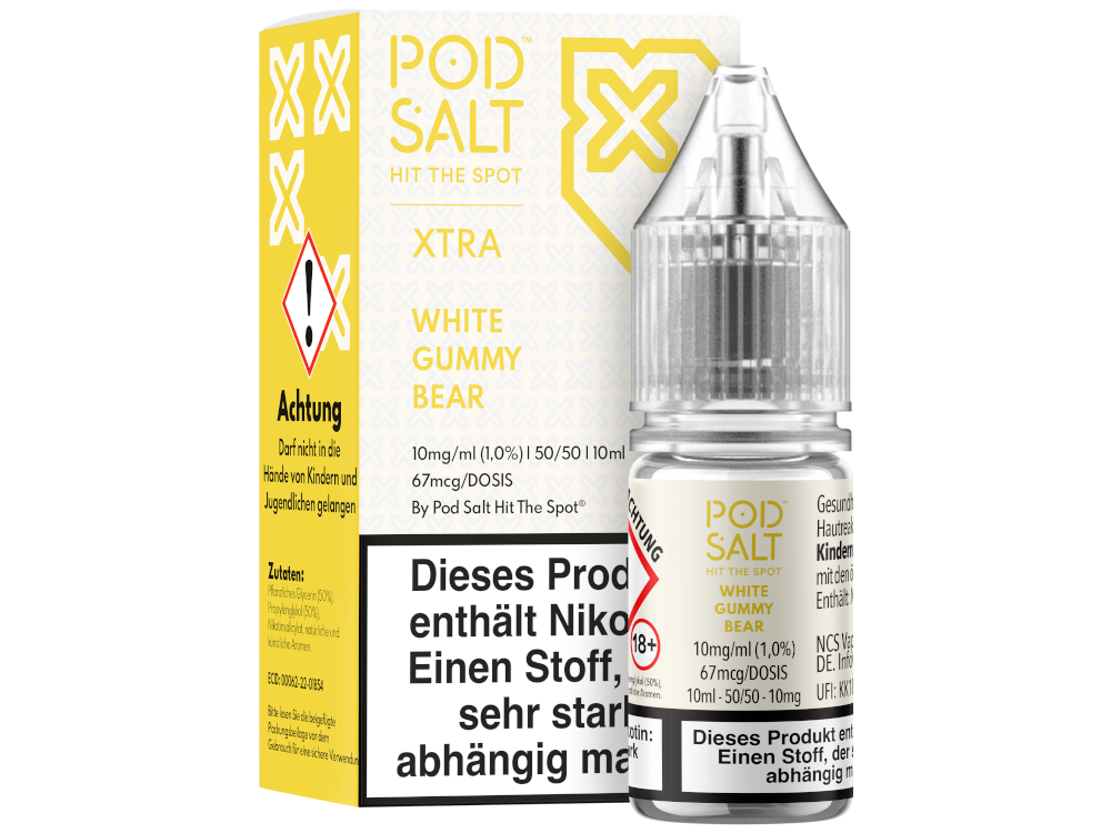 Pod Salt X - Nikotinsalz Liquid - White Gummy Bear - 10 mg/ml